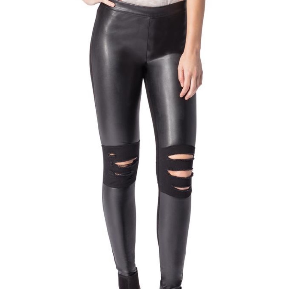 Astars skylar destroyed leather leggings